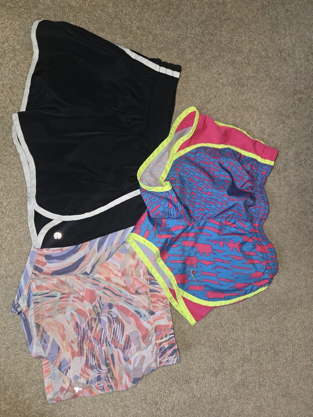 Set Of 3 Girls Running Shorts